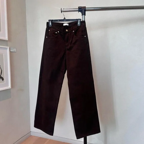 Meshki Chocolate Brown Straight-Leg Pants - Picture 6 of 8